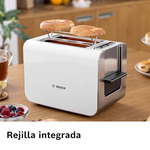 Bosch - Tostador Styline, 2 ranuras, Función descongelación, Blanco, TAT8611N - imagen 3