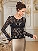 FAIRY SEASON Women's Crochet Cardigan with Golden Thread, Vintage Cropped Lightweight Long Sleeve Openwork Knit Sweater for Garden Party, Wedding & Private Events #3