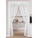 Zanzariera Magnetica per Porte 84 x 235 cm Non È Necessario Praticare Fori Tenda Zanzariera Porte Apertura e Chiusura Silenziosa per Porta Finestra Balcone Soggiorno, Bianco