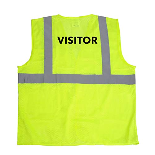 JORESTECH High Visibility Custom Heat Transfer Printed Reflective Safety Hi Vis Vest (2 XL to 3 XL, Visitor)