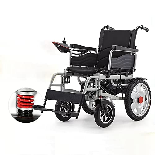 All Terrain - Sedia a rotelle elettrica pieghevole per anziani, motore da 500 W, senza manutenzione, con joystick a 360° anti-ribaltamento, per mobilità esterna