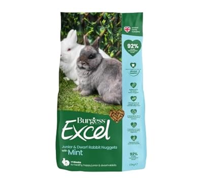 Burgess Excel Junior and Dwarf Nuggets with Mint Rabbit Food 1.5 kg