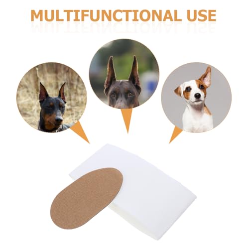 Image of HANABASS Dog Ear Stand Up Support Stickers, Soft Adhesive Tape for Puppy and Adult Ear Correction, Upright Shape Pet Care Aid for German Shepherd Corgi Doberman, 4 Sets