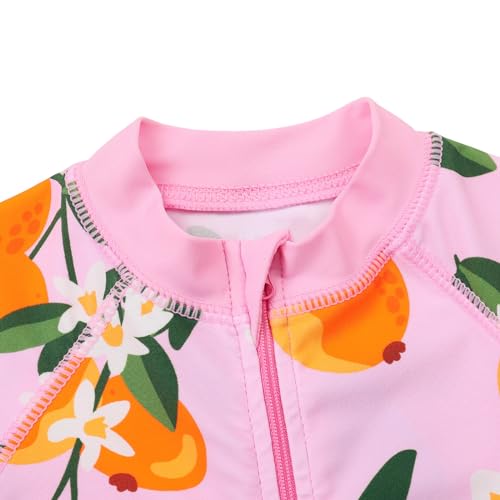 Image of HUAANIUE Toddler Girl Swimsuit Long Sleeve UPF50+ Sun Protection