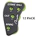 Champion Sports 4 Wheel Plastic Baseball Umpire Count Indicator - Call Order Strikes, Balls, Outs and Innings - Black with Optic Yellow