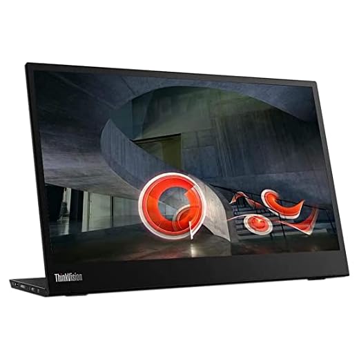 Lenovo Monitor ThinkVision M14 35.6 cm Full HD 1920 x 1080 IPS - 300 Nit 6ms 2 portas USB tipo C, tela panorâmica, retroiluminada, LED, LCD, portátil, portátil, preto