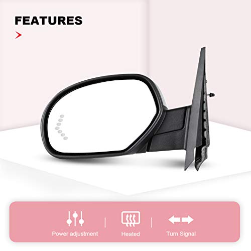 image for cciyu Left Driver Side Mirror Power Folding Power Heated Turn Signal M