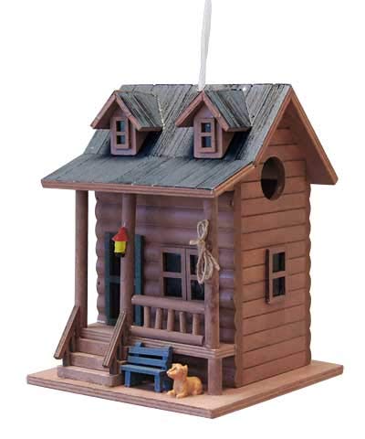 BestNest Home Bazaar Log Cabin Bird House