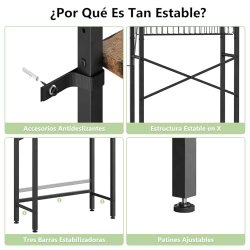 Miniatura 7 de Kalrin Estante De Baño Multifuncional Ajustable De 4 Niveles, Estante Sobre El Inodoro Con Cestas, Ahorra Espacio Y Fácil De Montar - Raya De Tigre