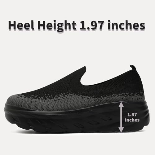Platform Sneakers for Women Shoes Slip On Walking Tennis Wide Toe Box Lightweight Casual Shoes4