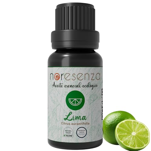 Aceite esencial de lima Noresenza, 100% puro, ecológico, envase de vidrio negro premium, para cosmética, difusores, ambientadores y aromaterapia