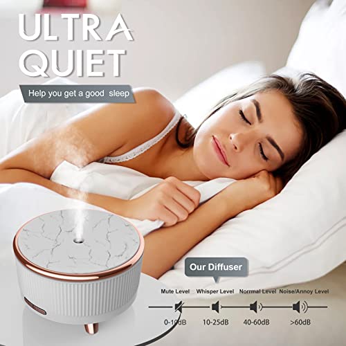 Diffusers For Essential Oils Large Room, 500Ml Aromatherapy Diffuser Cool Mist Humidifier With Remote Control,7 Colors Lights & 3 Mist Mode Waterless Auto Off For For Women Spa Decor Office Home White #TOP4