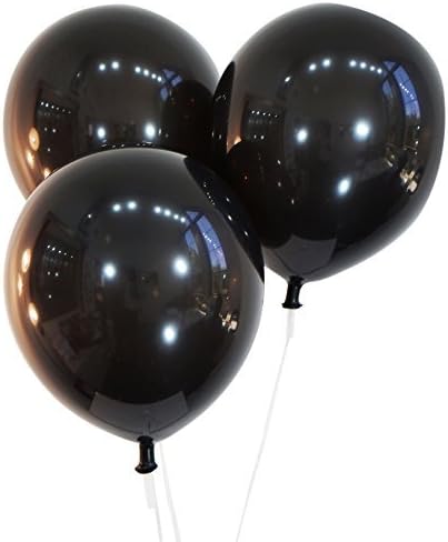 Creative Balloons 12" Latex Balloons - Pack of 72 Pieces - Decorator Midnight Black