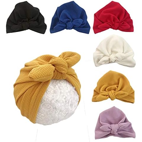 Xinshi Newborn Hat Soft Turban Baby Girl Big Bow Knot Cap Cover