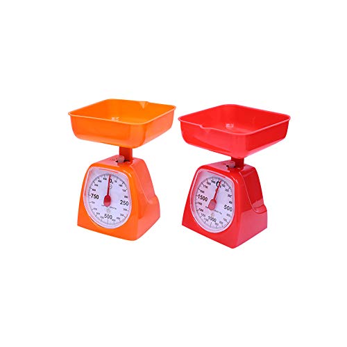 Utoolmart Mechanical Kitchen Scale - Diet Food Scale - With Pounds & Kilogram Measurements - Measuring Range 5000G Accuracy 5G Orange 1Pcs #TOP12