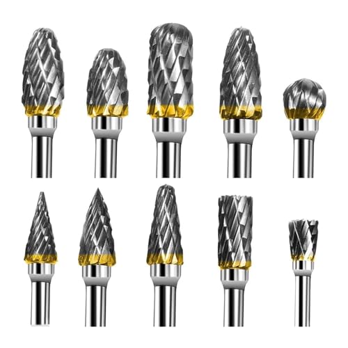 Set de 10 fresas rotativas de carburo de tungsteno 2 unidades miniatura 2
