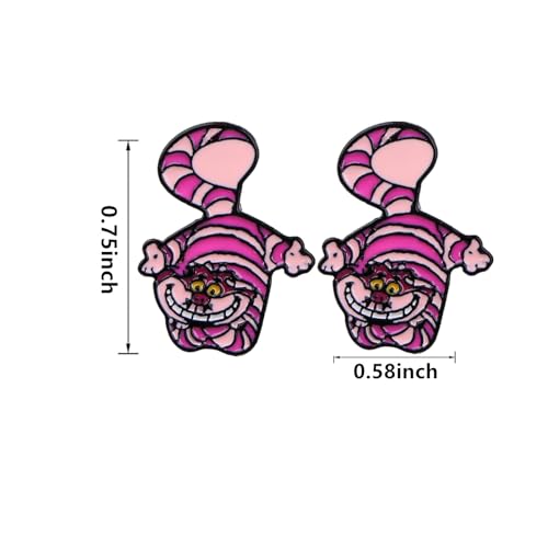 TV Show Cartoon Cat Earrings Stud, Metal Moive Ear Stud for Women and Men2