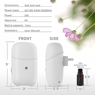 Waterless Essential Oil Diffuser for Small to Medium-Sized Rooms