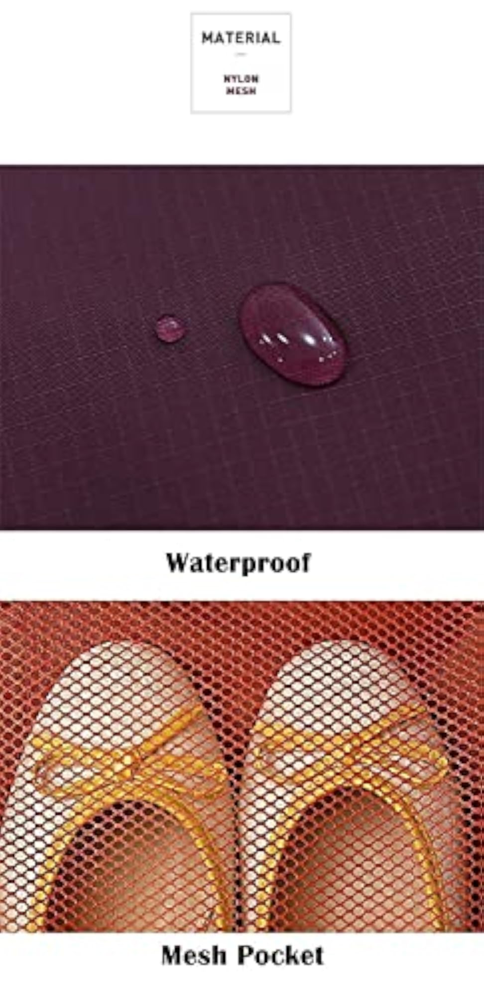 Waterproof Shoe Bag for Travel, Large Capacity Organizer
