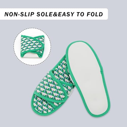 Image of EUXTERPA Women Travel Slippers, Adjustable Ladies Slipper, Lightweight Easy Carry Foldable Travel Slippers with Storage Bag
