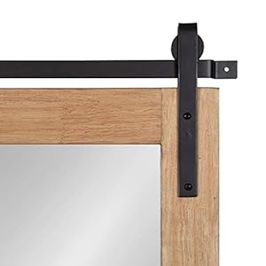 Kate and laurel samuels rustic wood framed wall mirror 22 x 28 rustic brown and dark charcoal functional farmhouse mirror for display  urban country home decor