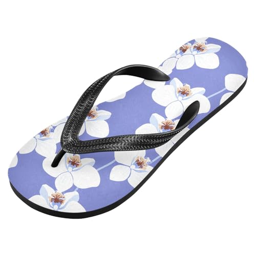 Maple Leaf Sketch Orange White Flower Purple Flip Flops for Beach Thong Sandals Anti-slip Lightweight Flat Slippers for Travel Summer Outdoor2
