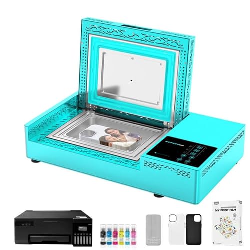 Kit de Prensa térmica para Fundas de teléfono 3D DIY con 2 moldes y 20 Fundas | Impresora de sublimación para diseños Personalizados | Calentamiento rápido de 180 °C withprinter