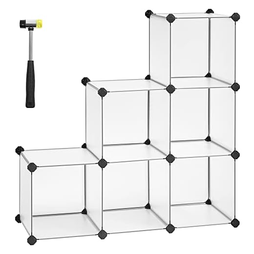 SONGMICS Armario Modular, Plástico PP, Estantería Modular, Organizador para Ropa, Zapatos, 93 x 93 x 31 cm, LPC111S