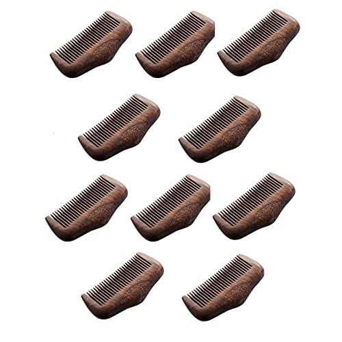Peigne de poche bois vert naturel dents étroites peignes statiques poux barbe coiffure