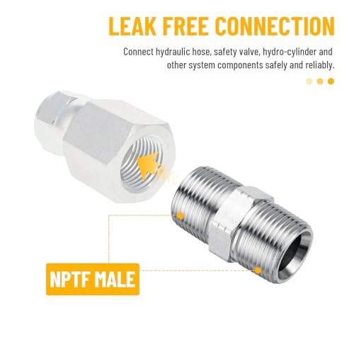 Image of 10 Pack Hydraulic Adapter Fitting: 3 /4 inch NPTF Male x 3 /4 inch NPTF Male