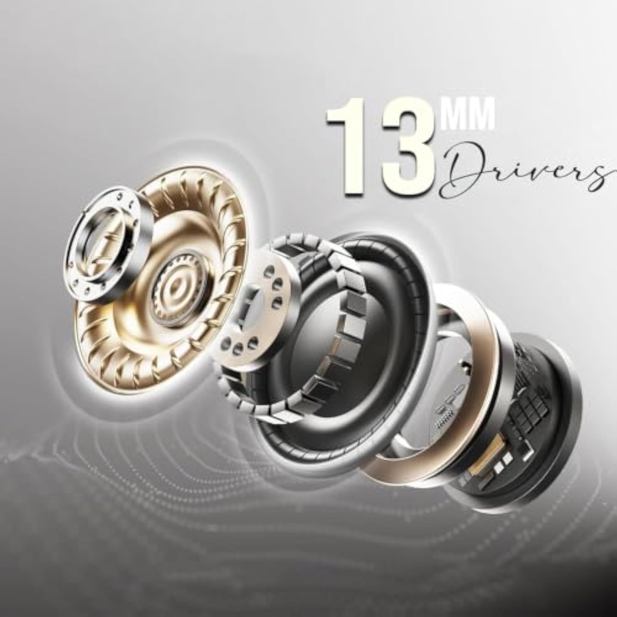 Wired Earphones with 13mm Drivers and In-Line Mic