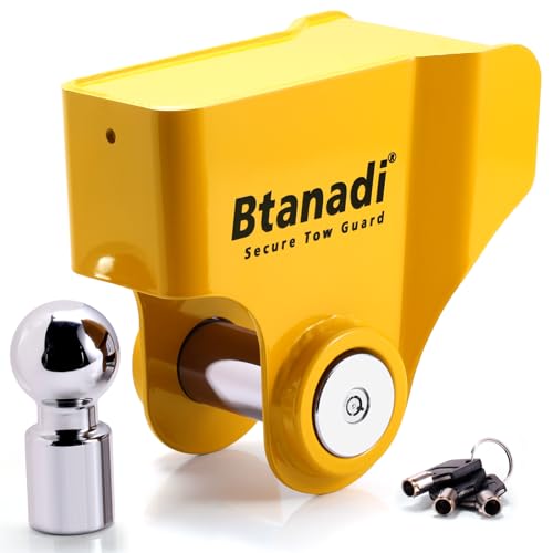 Trailer Hitch Lock with Forged Steel Security Ball for Ifor Williams Knott Avonride 50mm Coupling Heads 575003/575004/575005/575008 High Security Anti-Theft Lock for Caravan and Trailer Towing