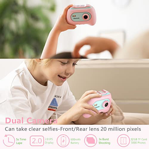 QOOKER Macchina Fotografica per Bambini 20MP