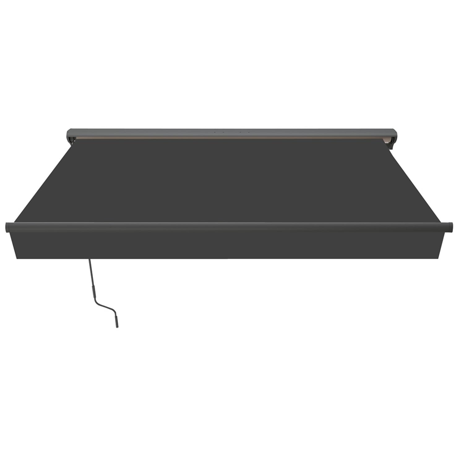 Store Banne Motorisé 2,95x2,5 m Semi-Coffre Aluminium avec Télécommande | Moteur 244 W portée 30 m, toile grise 280 g/m² hydrofuge, lambrequin amovible, 2 fixations murales acier fournies