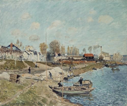Tableau Alfred Sisley Sable sur le quai impression sur toile decoration maison 60x90cm