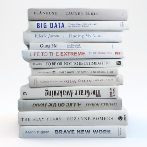 Alston & Oak Modern White 12 Books by Color Real Hardback Books Home Decor | Bulk Bundle of Decorative Hardcovers for Bookshelf Interior Design of Homes, Offices, Weddings, or Set Props