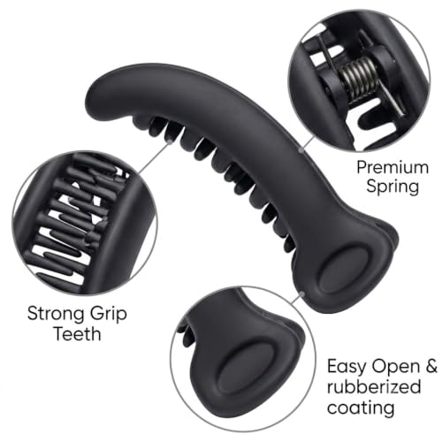 Image of Glaze Matt Finish Hair Clip for Women & Girls Pack of 3 Banana Clip (small)
