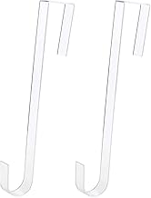 2pcs Clear 12" Wreath Hanger Hook Christmas Wreaths Holders for Inside Outside Doors