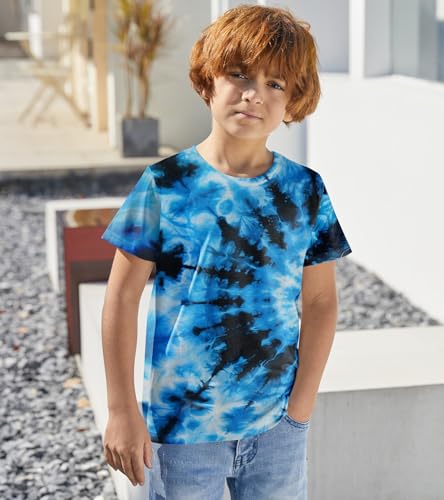 Image of Boys Tie Dye Shirt Size 4-14 Hippies Senior Rainbow Tees T Shirts for Kids | Tees T shirts for Kids