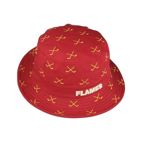Calgary Flames NHL Officially Licensed Bucket Hat Scatter