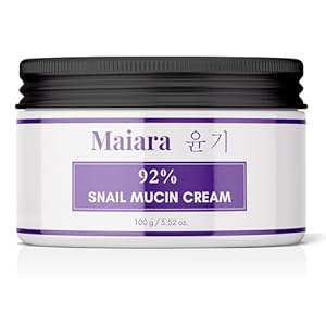 Snail Mucin Moisturizer Cream – Advanced 92% All In One Cream, Korean Moisturizer for Face Made with Snail Serum for Dry, Sensitive Skin – Korean Skincare Daily Face Moisturizer Repair Cream (100 g / 3.52 Fl Oz)
