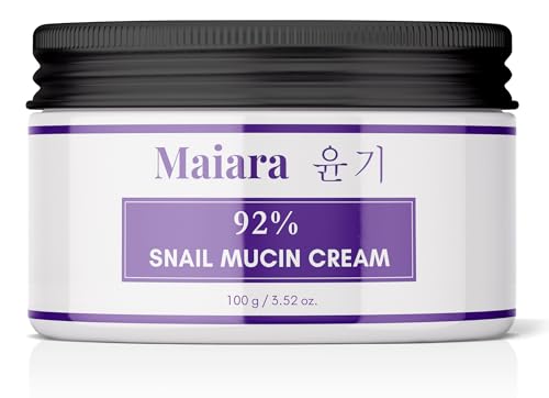 Snail Mucin Moisturizer Cream – Advanced 92% All In One Cream, Korean Moisturizer for Face Made with Snail Serum for Dry, Sensitive Skin – Korean Skincare Daily Face Moisturizer Repair Cream (100 g / 3.52 Fl Oz)
