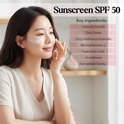 Image of Bee & Beauty Glutathione 7-Step Facial Kit for Skin Brightening Clear Glow & Tan Removal | Deep Hydration Pore Tightening Radiance Boost | Korean Inspired Professional Face Care | All Skin Types (Pack of 7)