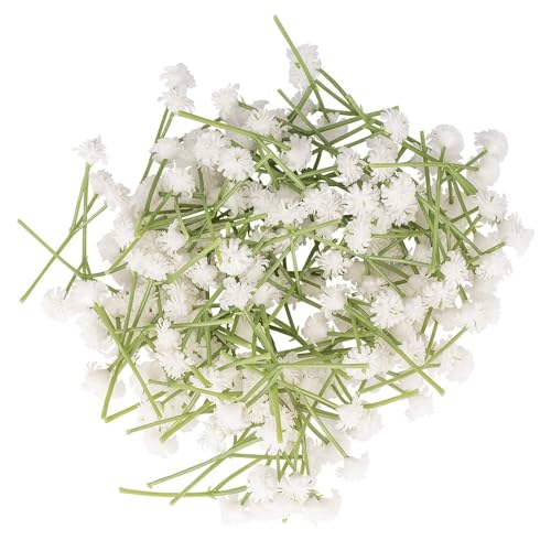 Ideen mit Herz Deko-Blütenzweige | Schleierkraut | Kunstblumen | Dekoration | 40g | 5 cm lang | Ø 1,3 cm (weiß)