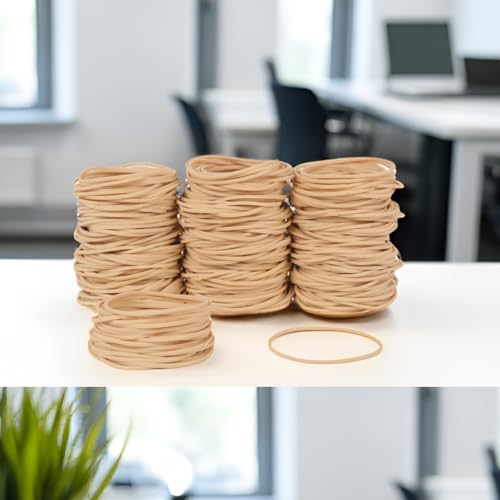 Foshine 400 Pcs Rubber Bands Size 19, Elastic Band Beige #19 For Home office supplies(3-1/2" x 1/16'') image 7