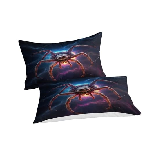 Ensemble housse de couette araignée imprimée en 3D microfibre king 220x240cm - 5