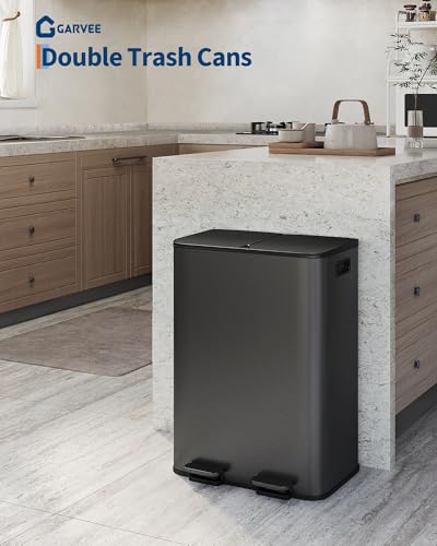 Caneca de basura rectangular 60 L con 2 compartimentos miniatura 6