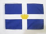 Material : Poliester 100D AZ FLAG Bandera del Reino DE Grecia 1863-1973 45x30cm - BANDERINA Griega 30 x 45 cm cordeles