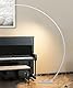 Aanyhoh Bogenlampe Wohnzimmer, Dimmbar LED Stehlampe mit Fernbedienung, 25W Weiß Modern Stehleuchte 3 Farbtemperatur & Memory-Funktion, Ecke Leselampe Stehlampe für Sofa/Büro Schlafzimmer, H:170cm