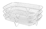 Air Fryer Rack Grilling Stainless Steel Oven Grill Steamer 3 Layers Mesh Basket Accessories